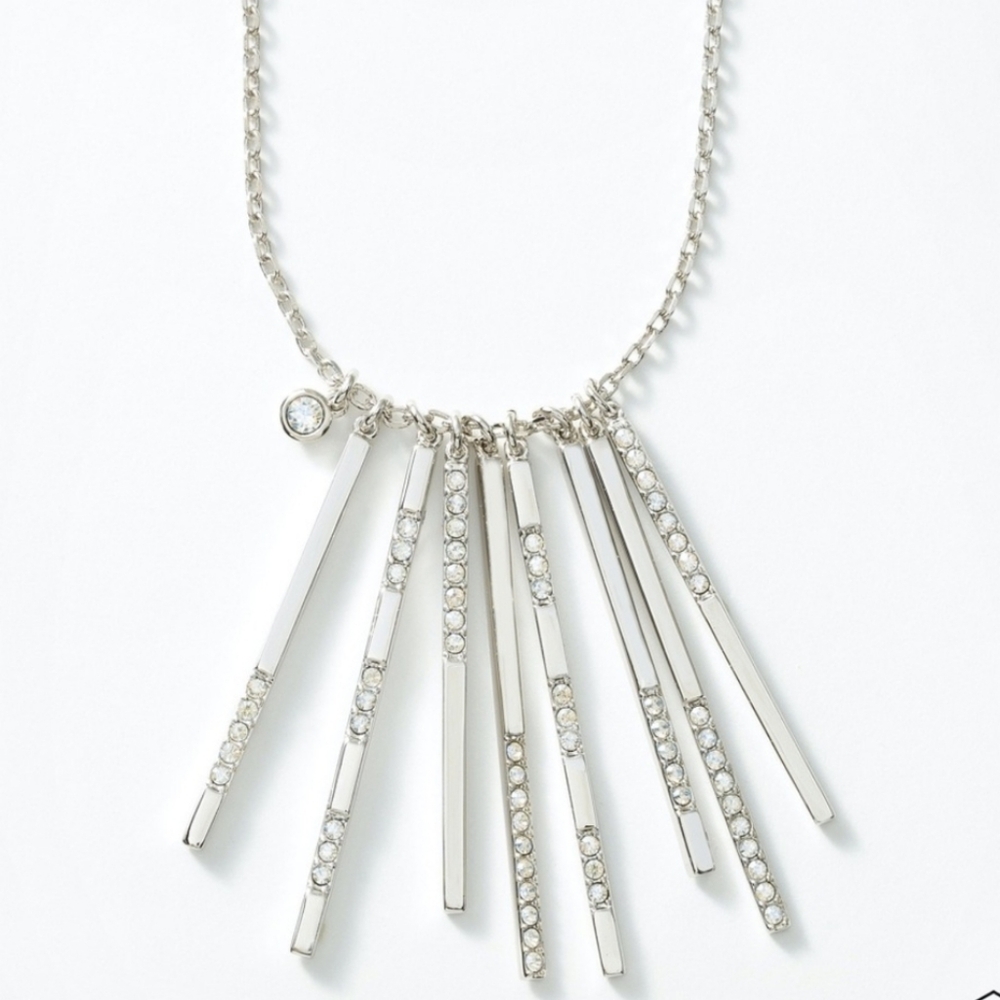 Touchstone Crystal Sparkling Sticks Necklace NIB